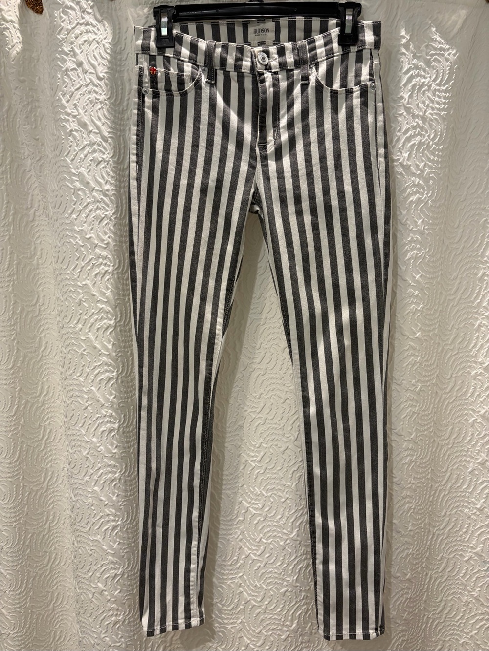 Hudson Jeans Stripe Skinny Jeans